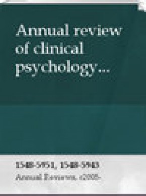 Annual Review Of Clinical Psychology期刊