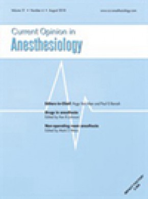 Current Opinion In Anesthesiology期刊