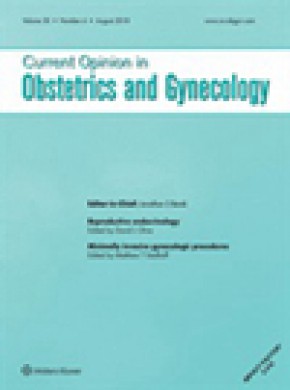 Current Opinion In Obstetrics & Gynecology期刊