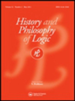 History And Philosophy Of Logic期刊