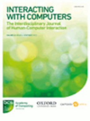 Interacting With Computers期刊