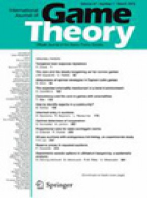 International Journal Of Game Theory期刊