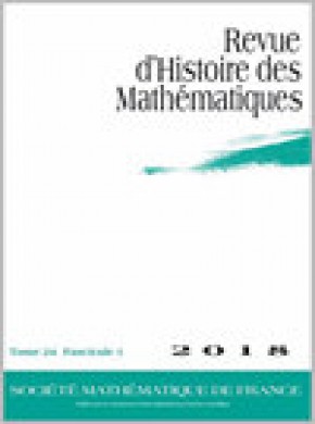 Revue D Histoire Des Mathematiques期刊
