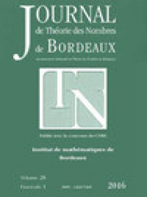 Journal De Theorie Des Nombres De Bordeaux期刊