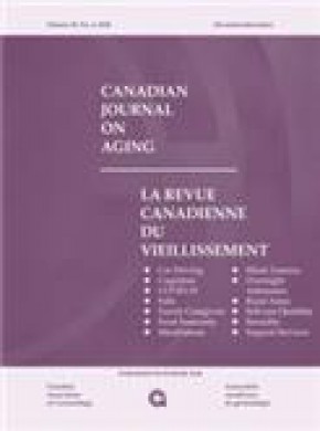 Canadian Journal On Aging-revue Canadienne Du Vieillissement期刊