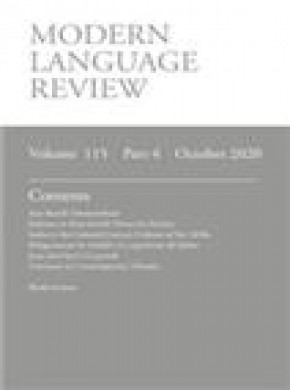 Modern Language Review期刊