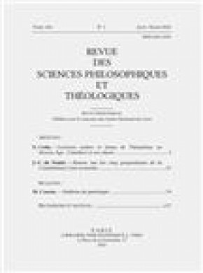 Revue Des Sciences Philosophiques Et Theologiques期刊