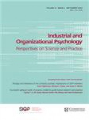 Industrial And Organizational Psychology-perspectives On Science And Practice期刊