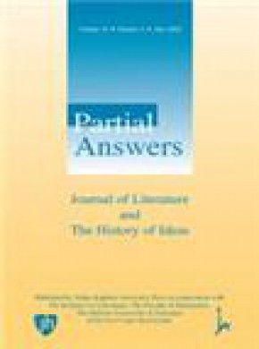 Partial Answers-journal Of Literature And The History Of Ideas期刊