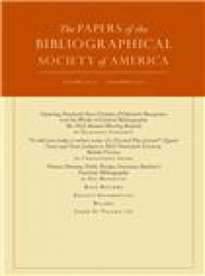 Papers Of The Bibliographical Society Of America期刊