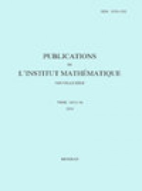 Publications De L Institut Mathematique-beograd期刊