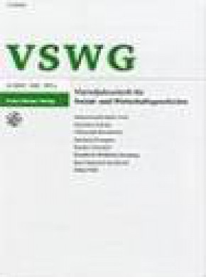 Vswg-vierteljahrschrift Fur Sozial-und Wirtschaftsgeschichte期刊