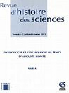 Revue D Histoire Des Sciences期刊