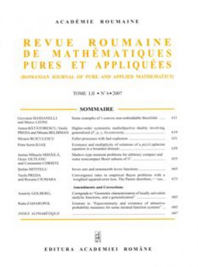 Revue Roumaine De Mathematiques Pures Et Appliquees期刊
