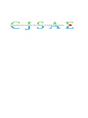 Canadian Journal For The Study Of Adult Education期刊