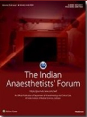 Indian Anaesthetists Forum期刊