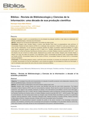 Biblios-revista De Bibliotecologia Y Ciencias De La Informacion期刊