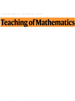 Teaching Of Mathematics期刊