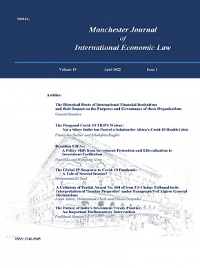 Manchester Journal Of International Economic Law期刊