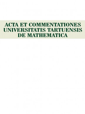 Acta Et Commentationes Universitatis Tartuensis De Mathematica期刊