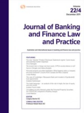 Journal Of Banking And Finance Law And Practice期刊