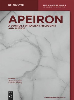 Apeiron-a Journal For Ancient Philosophy And Science期刊